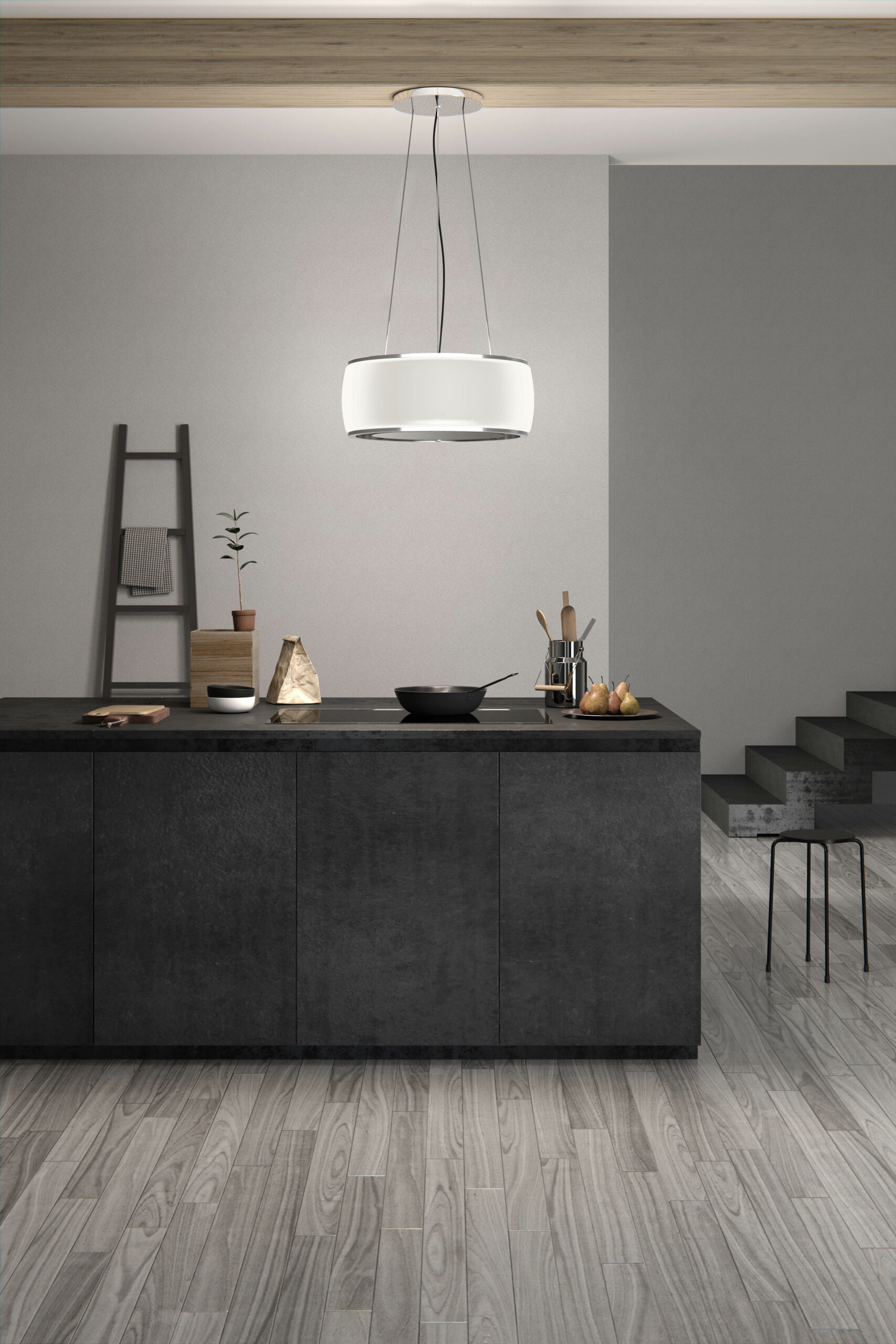 Rendering ambientato — Cappa da soffitto